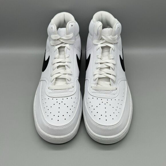 Nike Court Vision Mid NN Size 8 White Black DN3577-101 Sneakers Sportswear - Picture 3 of 11